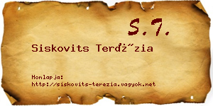 Siskovits Terézia névjegykártya