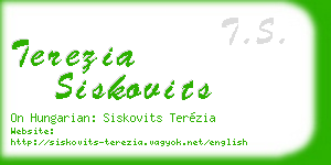terezia siskovits business card