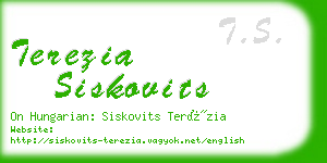 terezia siskovits business card
